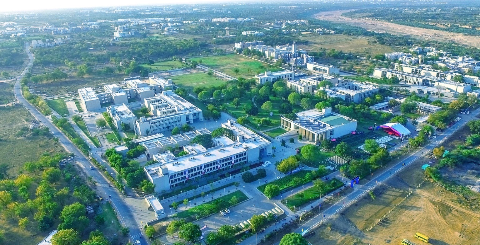 PDEU campus aerial view
