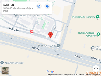 PDEU location on Google Maps